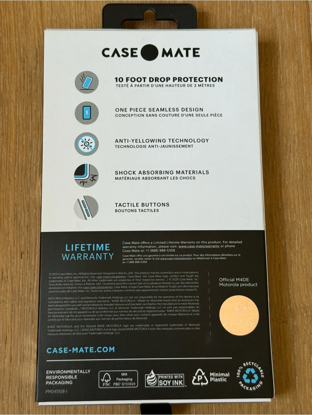 New Case-Mate Moto g power (2021) clear phone case and screen protector